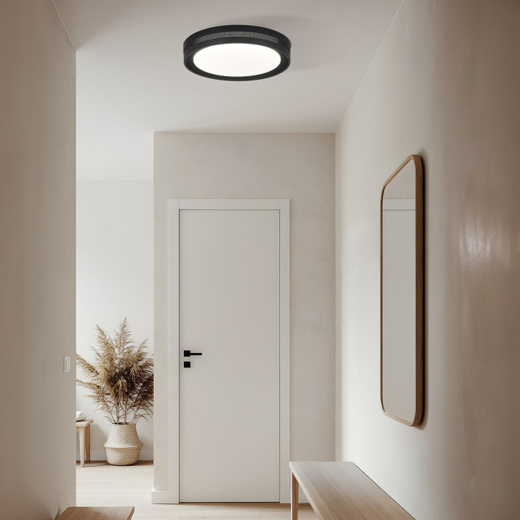 Nowoczesny czarny plafon sufitowy Ronda LED - 14679