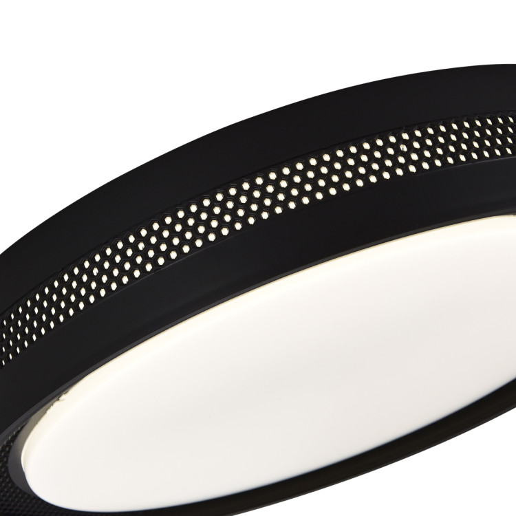 Nowoczesna czarna lampa sufitowa Ronda LED CCT - 14684