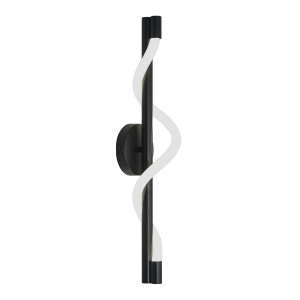 Minimalistyczna lampa ścienna Meleca w kolorze czarnym