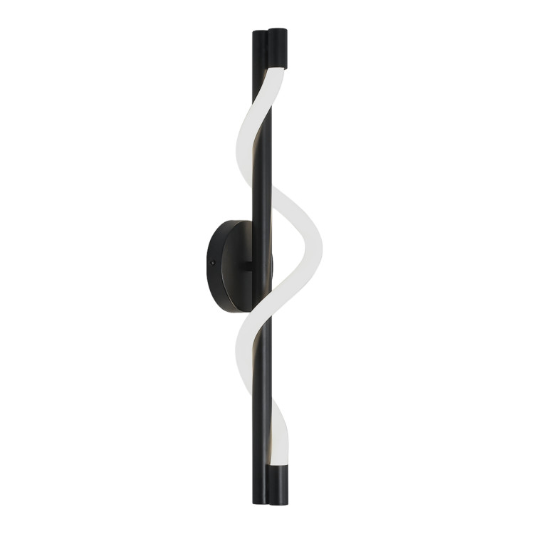 Minimalistyczna lampa ścienna Meleca w kolorze czarnym - 14691