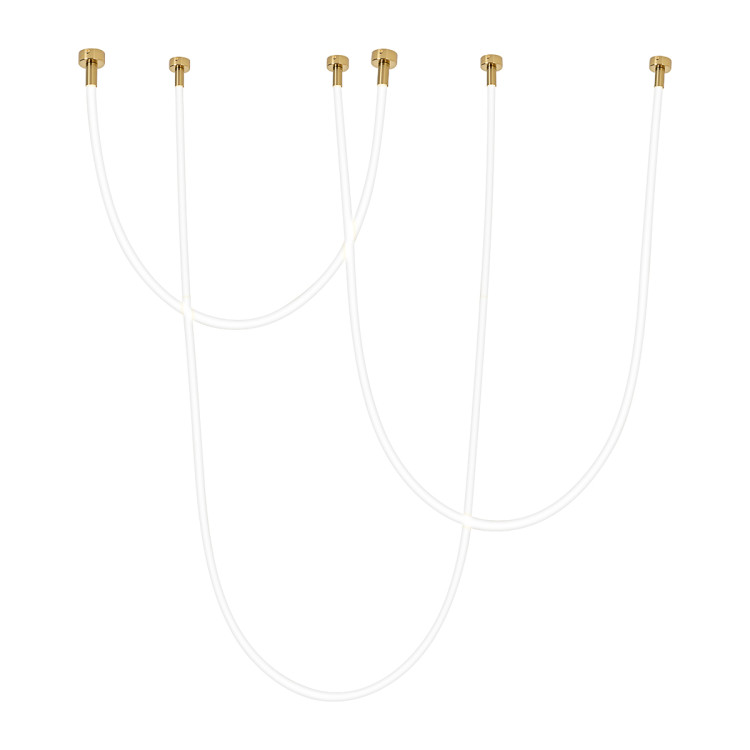 Dekoracyjna lampa LED Rope Light w biało-złotym wykończeniu - 14706