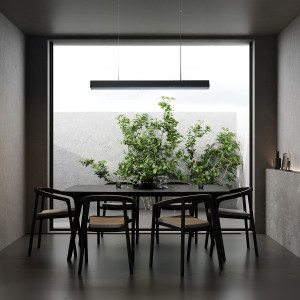 Lampa wisząca Mira L czarna Tuya LED CCT