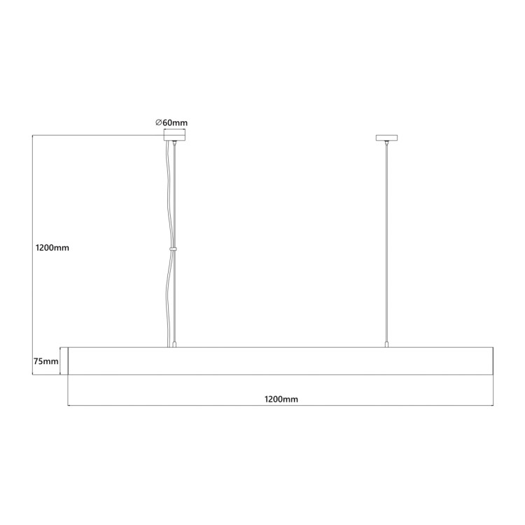 Lampa wisząca Mira L biała Tuya LED CCT - 14751