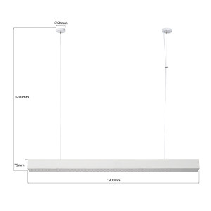 Lampa wisząca Mira L biała Tuya LED CCT