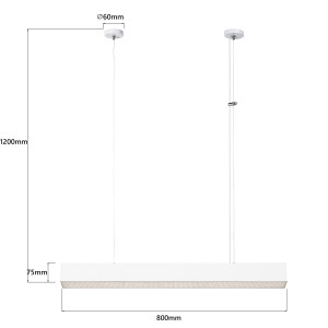 Lampa wisząca Mira M biała Tuya LED CCT