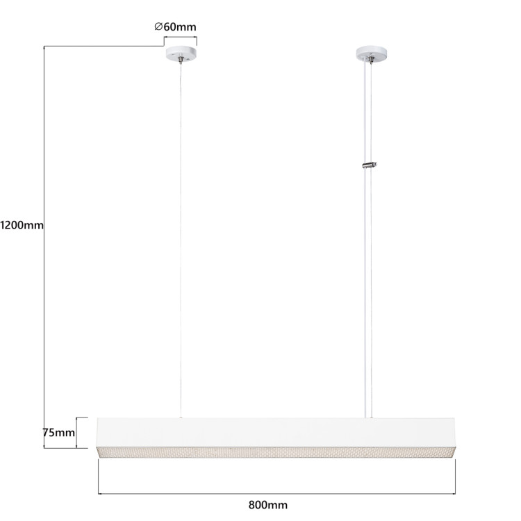Lampa wisząca Mira M biała Tuya LED CCT - 14773
