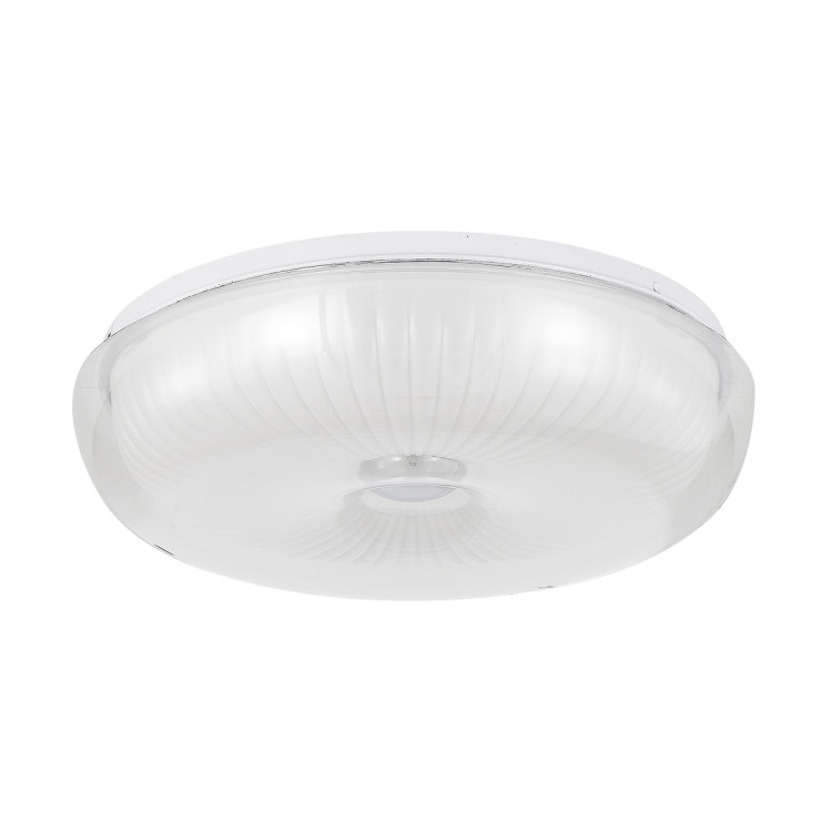 Nowoczesny biały plafon LED Luniq z transparentnym kloszem - 14778