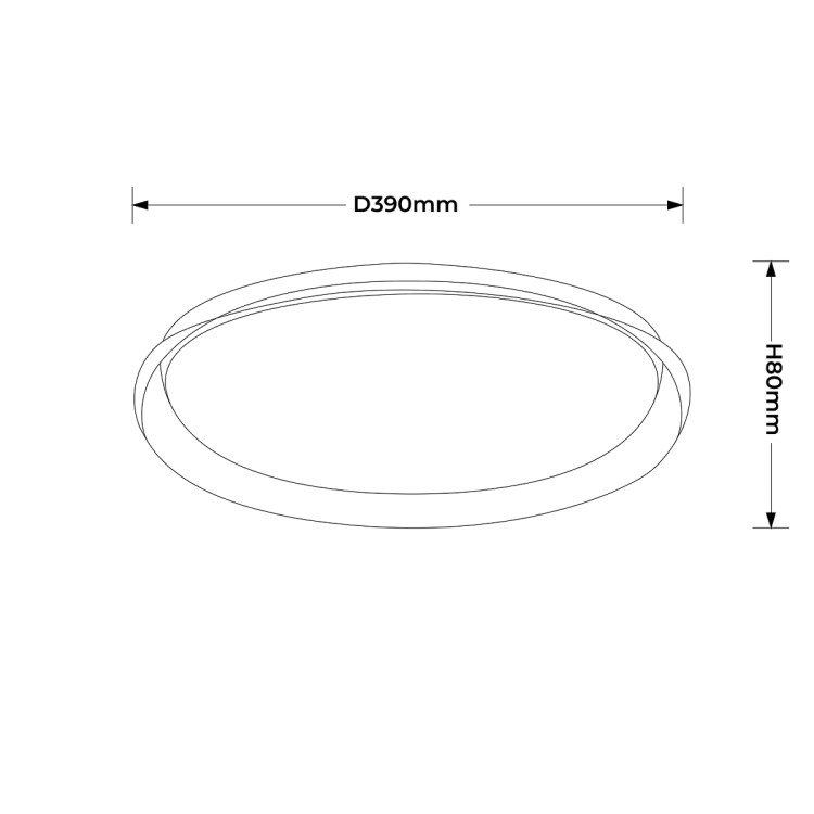 Plafon Trego 40 cm biały LED CCT - 14812