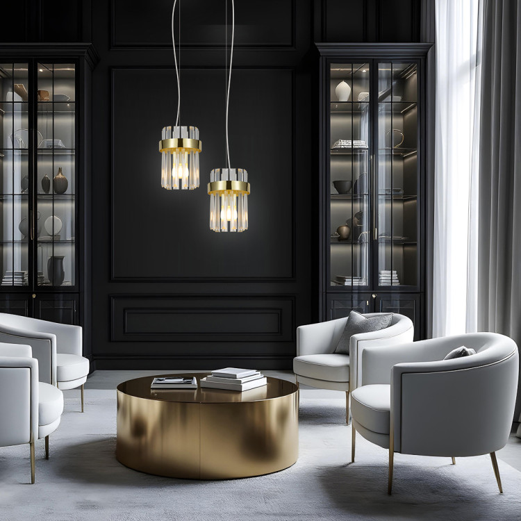Elegancka lampa wisząca Vetro 1xE14 do salonu - 14825