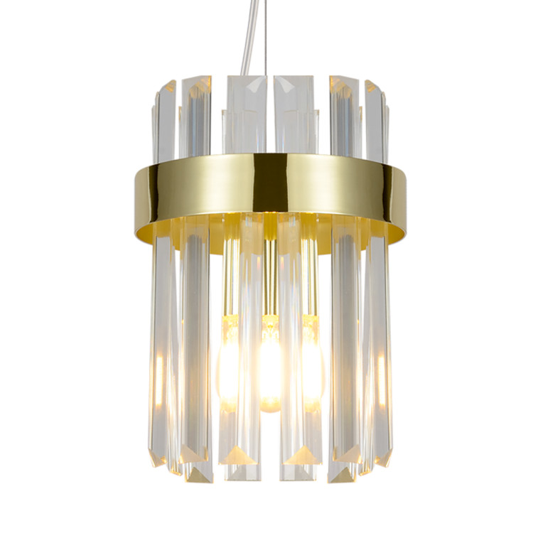 Lampa wisząca Vetro z transparentnym szkłem do sypialni - 14828