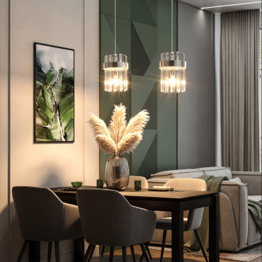 Lampa wisząca Vetro chrom 2xE14