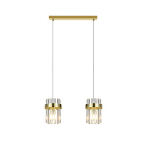 Lampa wisząca Vetro złota 2xE14
