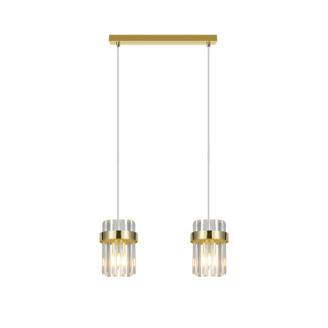 Lampa wisząca Vetro złota 2xE14