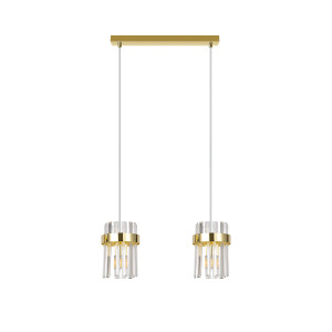 Lampa wisząca Vetro złota 2xE14