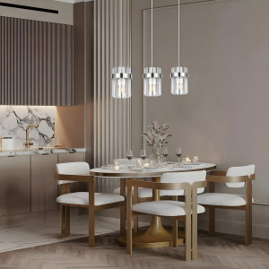 Lampa wisząca Vetro chrom 3xE14