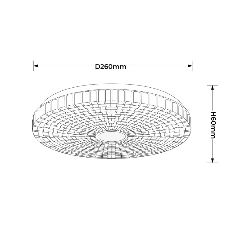 Plafon Solaro 26 cm biały LED 4000K - 14873