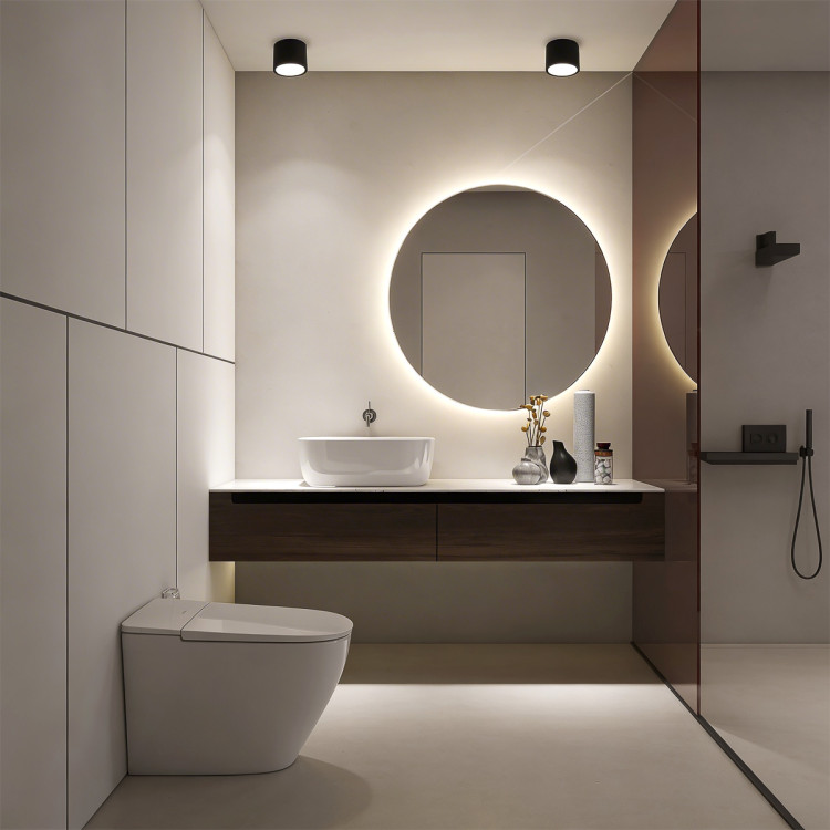 Czarna oprawa sufitowa Kendal IP65 na żarówkę GX53 - 14968