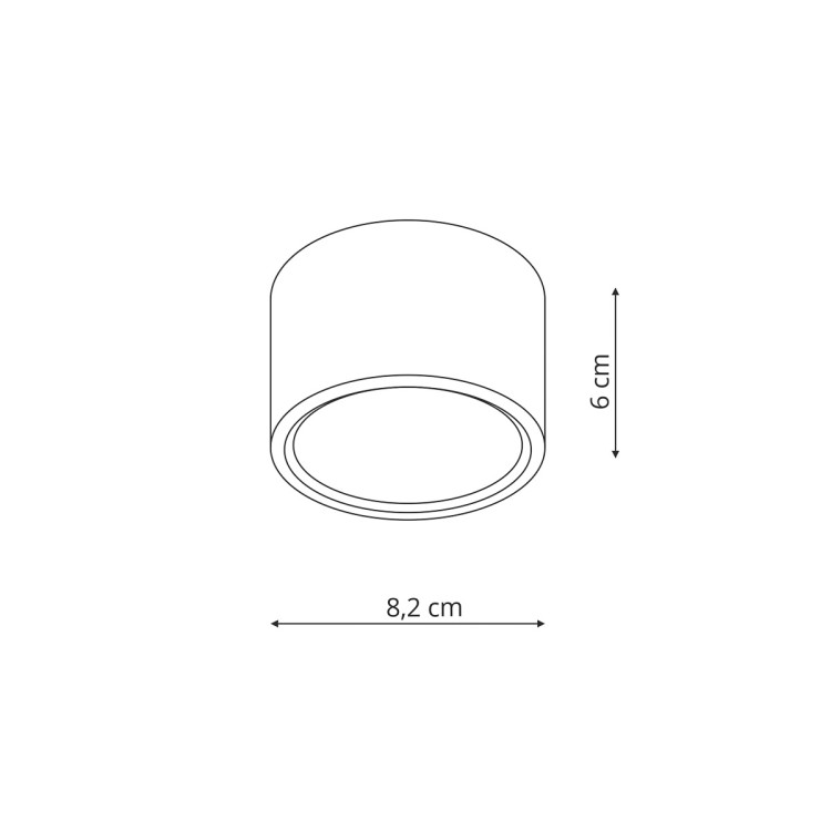 Czarna lampa natynkowa GX53 IP65 Kendal 8,2 cm - 14972