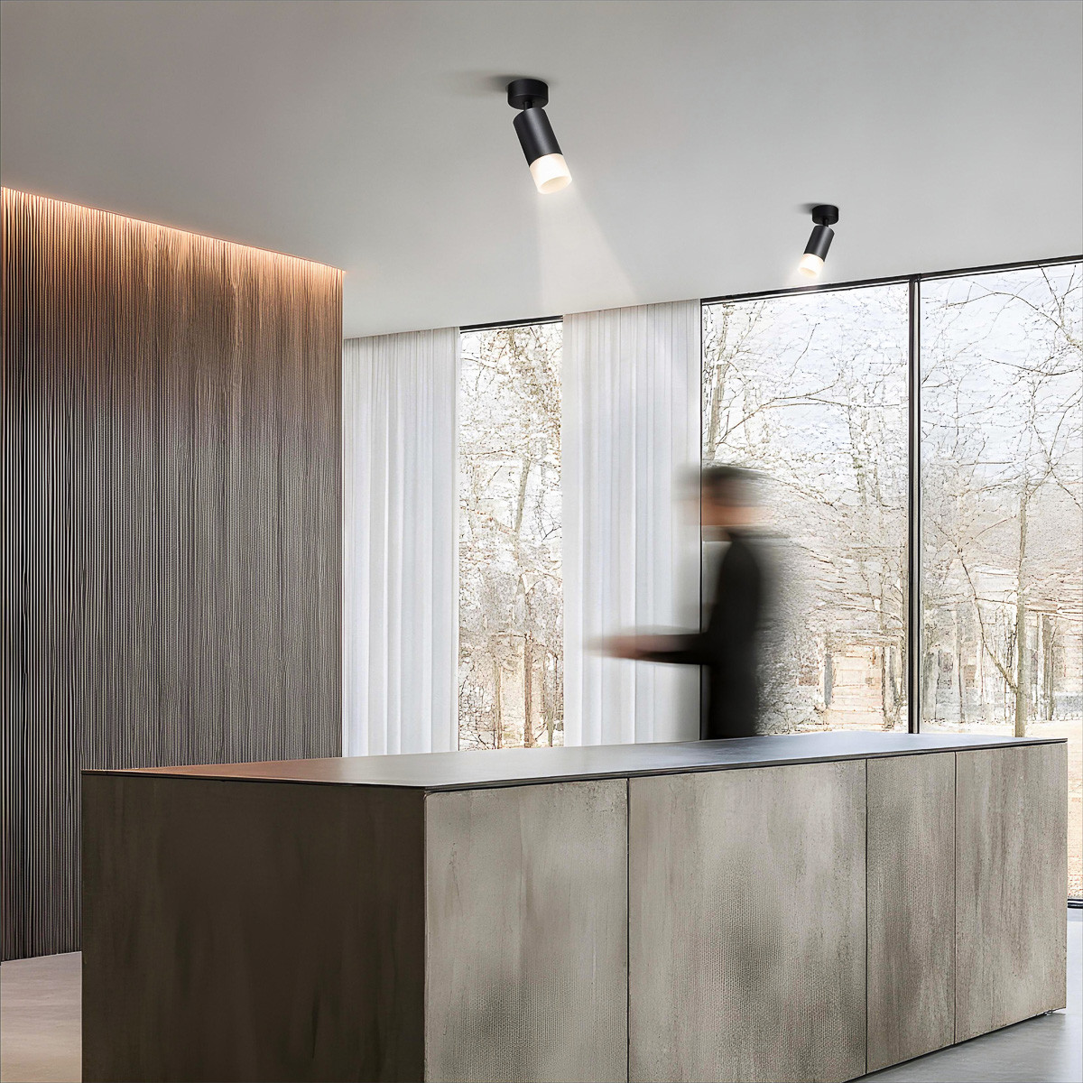 Spot Sonaya 2 czarny – regulowane reflektory