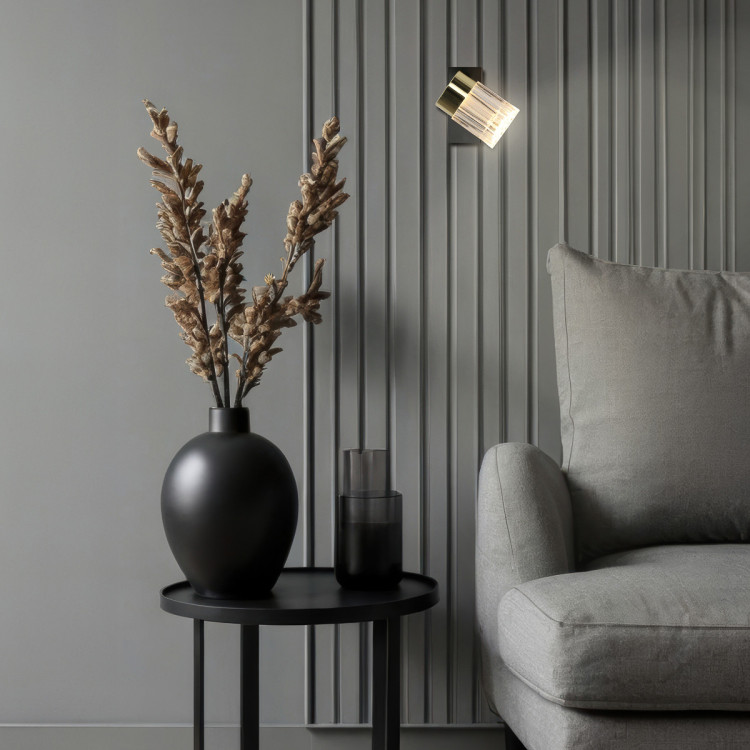 Regulowany złoty spot sufitowy Erovia LED - 15084