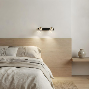 Regulowany złoty spot sufitowy Erovia z dwoma punktami światła