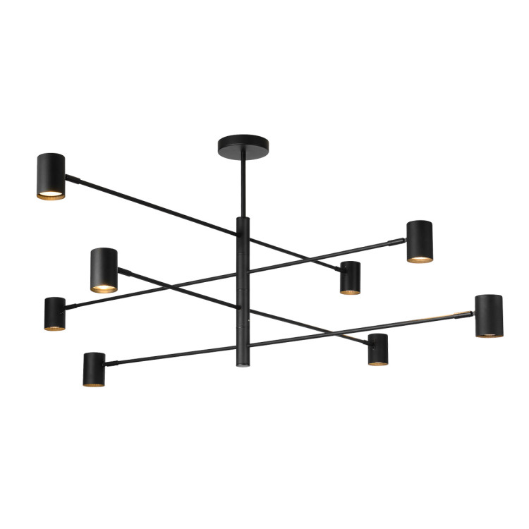 Czarna lampa wisząca Snow 8 8xGU10 Light Prestige - 15098
