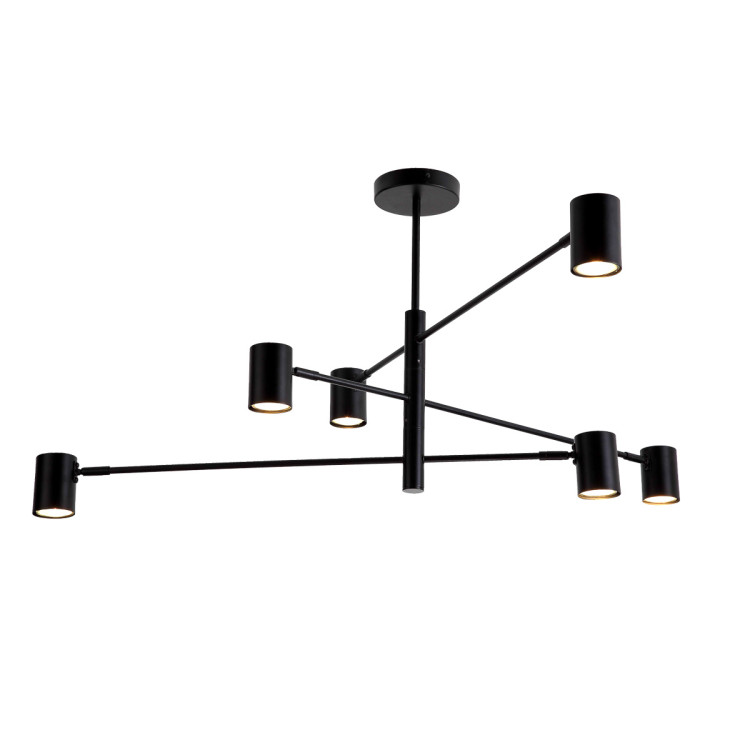 Czarna lampa wisząca Snow 6xGU10 Light Prestige - 15119