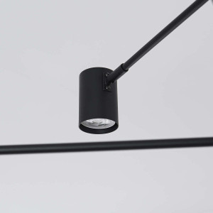 Nowoczesna czarna lampa wisząca Snow do jadalni