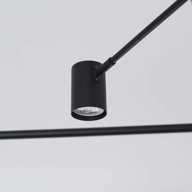 Nowoczesna czarna lampa wisząca Snow do jadalni - 15127