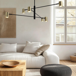 Lampa wisząca Snow 6 złota 6xGU10