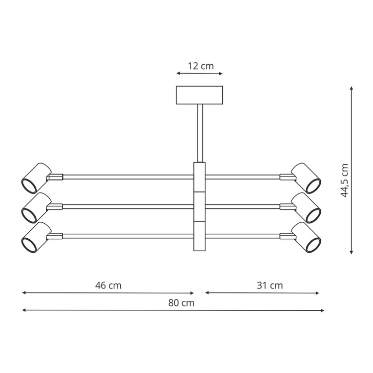 Lampa wisząca Snow 6 złota 6xGU10 - 15146
