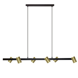 Czarno-złota lampa wisząca Snow 6xGU10 Light Prestige