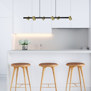 Czarno-złota lampa wisząca Snow 115 cm nad stół