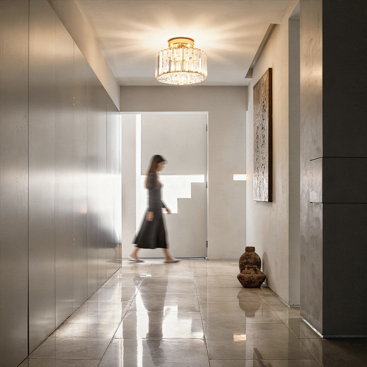 Plafon Vetro złoty 1xE27 Light Prestige