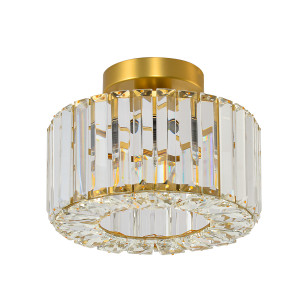 Złota lampa sufitowa Vetro do eleganckiego salonu