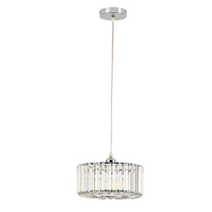 Okrągła lampa wisząca Vetro chrom 1xE27