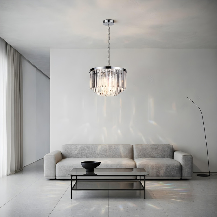Lampa wisząca Vetro 5 srebrna 5xE14 - 15283