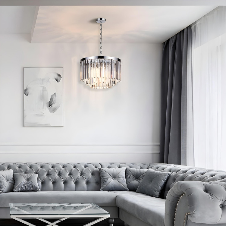 Lampa wisząca Vetro 5 srebrna 5xE14 - 15284