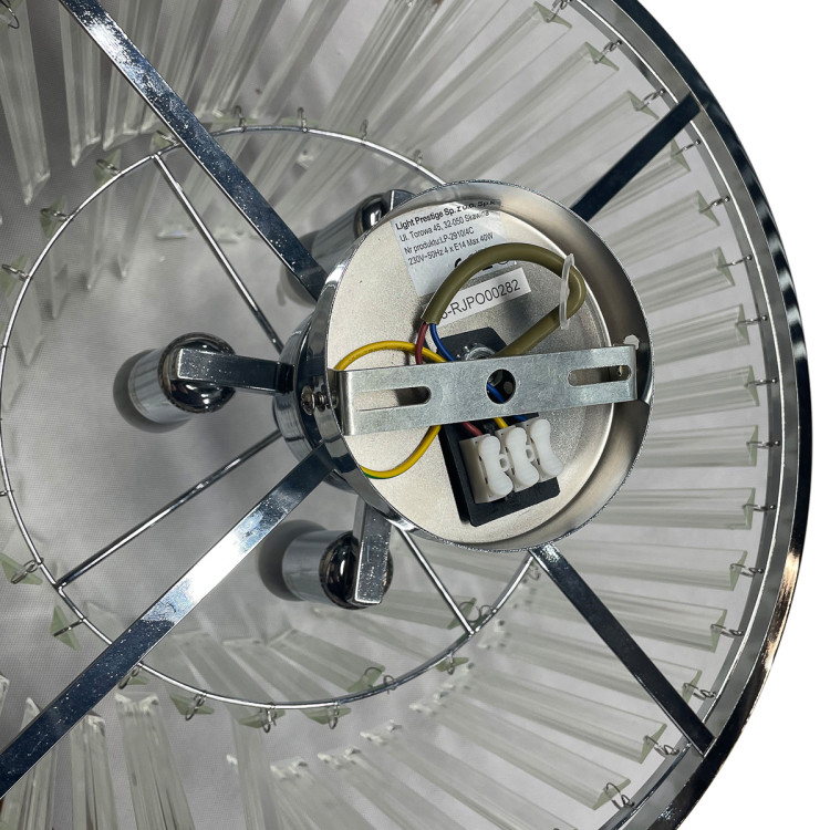 Plafon Vetro 4 srebrny 4xE14 - 15304