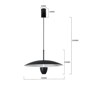 Lampa wisząca Ufo S czarna LED CCT