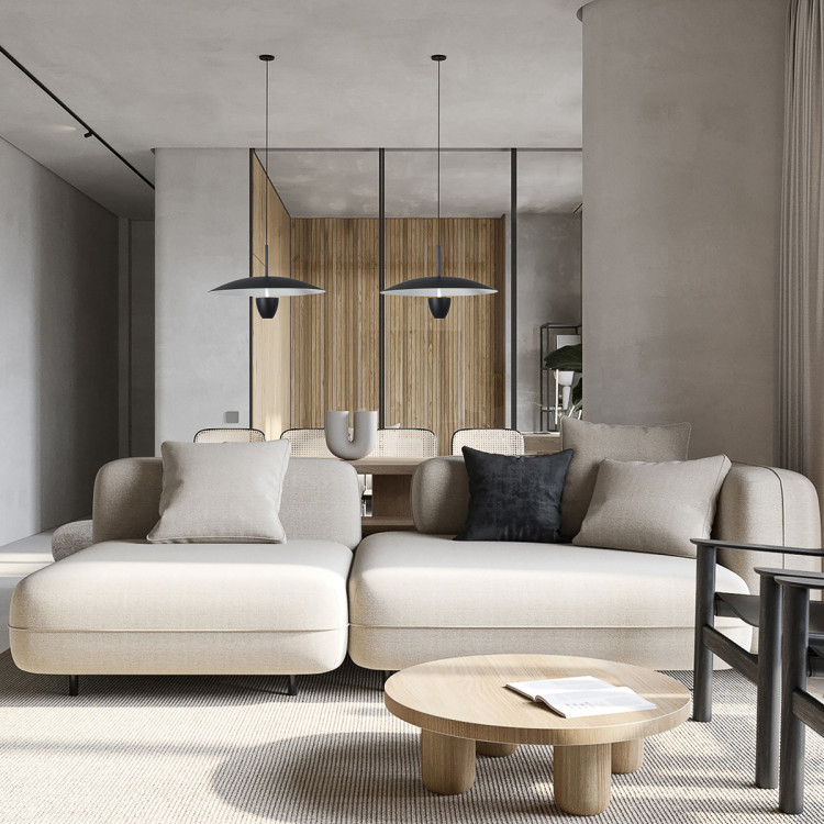 Lampa wisząca Ufo M czarna LED CCT - 15408