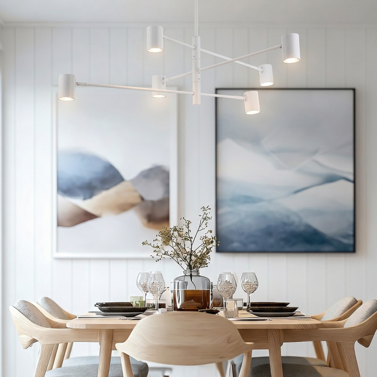 Lampa Snow 6 z sześcioma punktami światła w białym kolorze - 15422