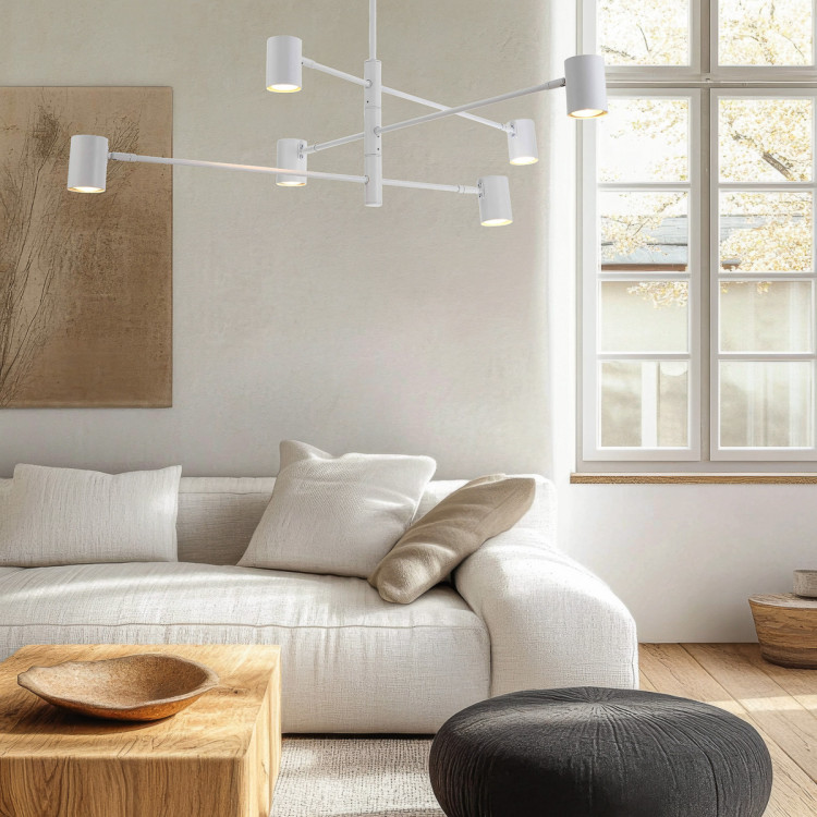 Biała lampa wisząca Snow 80 cm nad stół w jadalni - 15423