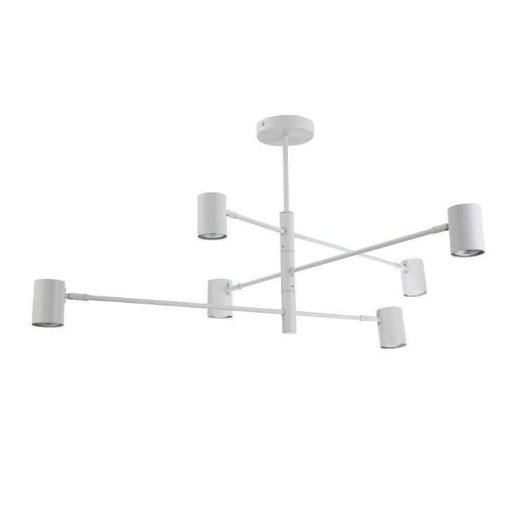 Nowoczesna biała lampa Snow nad stół w kuchni - 15428