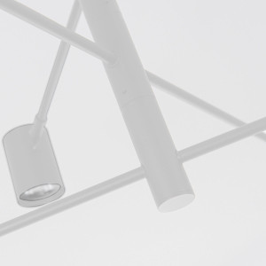 Biała metalowa lampa wisząca Snow do salonu i jadalni