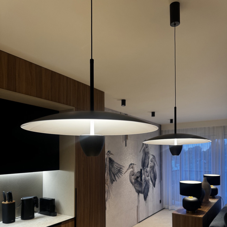 Lampa wisząca Ufo M czarna LED CCT - 15451