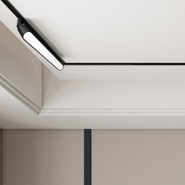 Czarny reflektor magnetyczny LED Magnetic Slim Fizz 12W