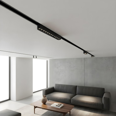 Czarny reflektor szynowy LED Magnetic Slim Zing 12W