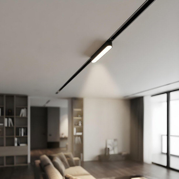 Czarny reflektor magnetyczny LED Magnetic Slim Lumo 12W - 15600