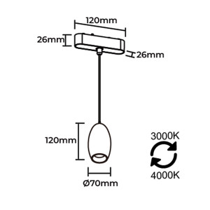 Biały reflektor magnetyczny LED Magnetic Slim Vibe 10W